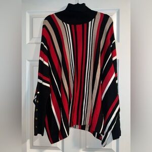 Joseph A Striped Turtleneck Sweater